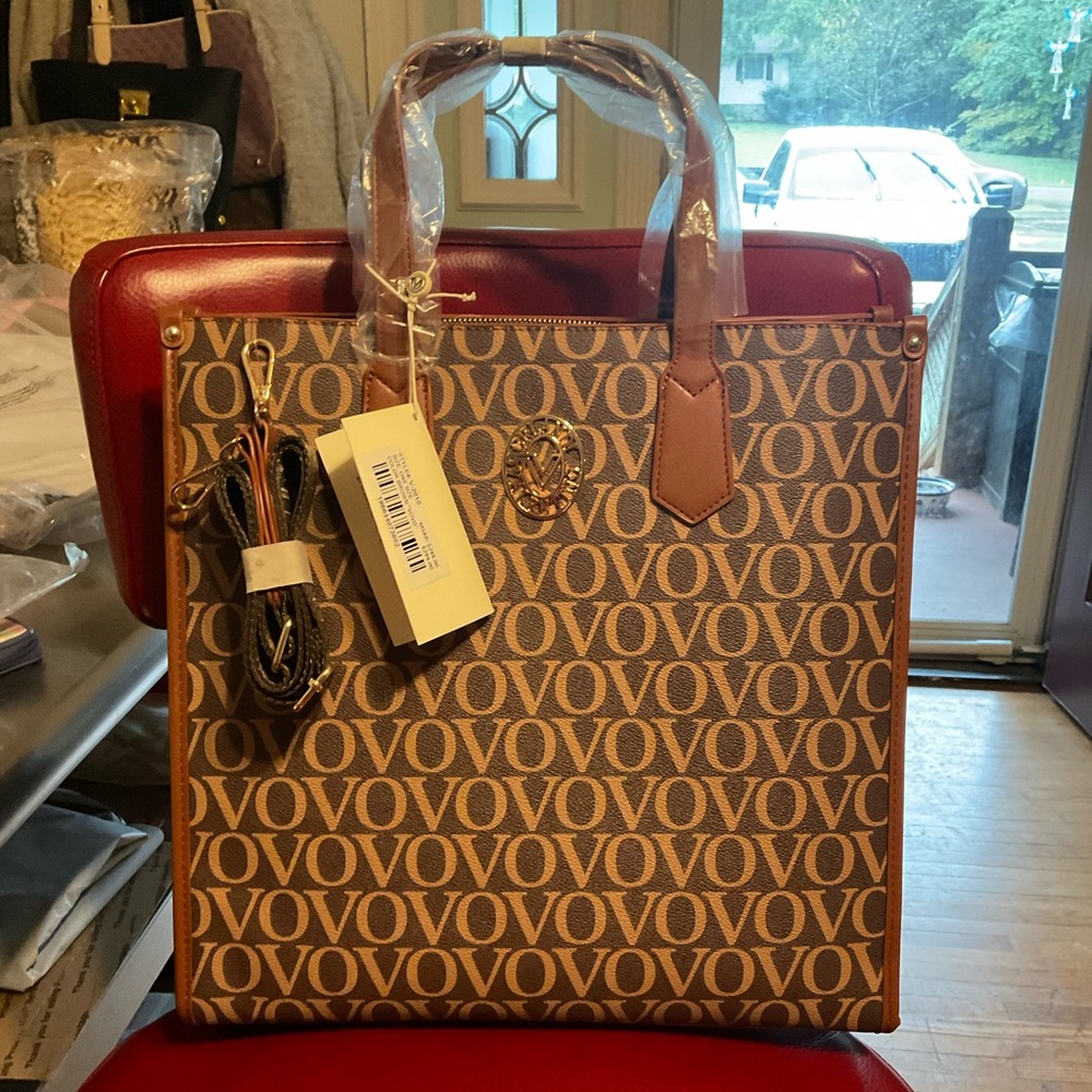 VALENTINO ORLANDI LARGE BROWN HANDBAG 14 BY 14 INCHES NWT